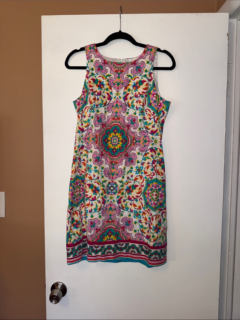 Maggy London Sleeveless Multicolor Medallion Mini Dress